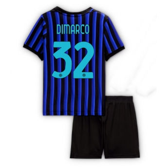 Billige Fotballdrakt Inter Milan Federico Dimarco #32 Replika Hjemmedraktsett Barn 2025-26 Kortermet (med bukser)